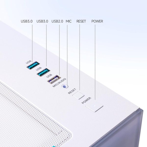 Ningmei Gaming Desktop Computer PC, AMD Ryzen 7 5700X, RTX 4060, 32GB DDR4 RAM, 1TB NVME SSD, 240 Liquid Cooler, 650W PSU, Wi-Fi, ARGB Fans , Game Design Office, Windows 11 Home , Prebuilt Gaming PC - Image 6