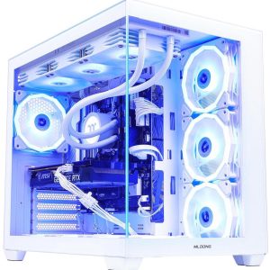 Mloong X-Dragon Gaming PC Desktop, Intel Core i9 14900KF 24 core 3.2GHz(up to 6.0GHz), GeForce RTX 5080 16GB, 64GB DDR5 RAM 6000MHz, 2TB NVME SSD, 850W PSU, Windows 11 Home 64-bit, White