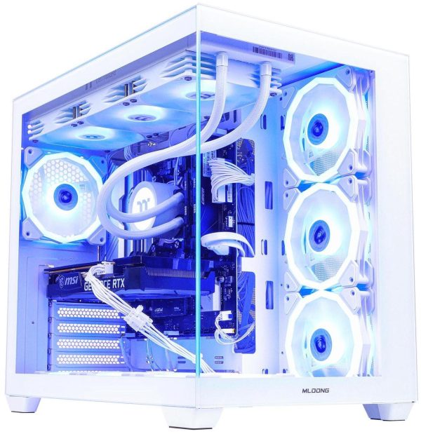 Mloong X-Dragon Gaming PC Desktop, Intel Core i9 14900KF 24 core 3.2GHz(up to 6.0GHz), GeForce RTX 5080 16GB, 64GB DDR5 RAM 6000MHz, 2TB NVME SSD, 850W PSU, Windows 11 Home 64-bit, White