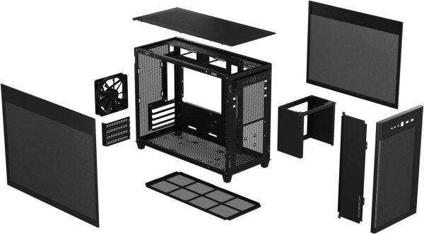 ASUS AP201 Type-C Airflow-focused Micro-ATX,Mini-ITX Computer Case, Support 360/280 Liquid Cooling - Black - Image 3
