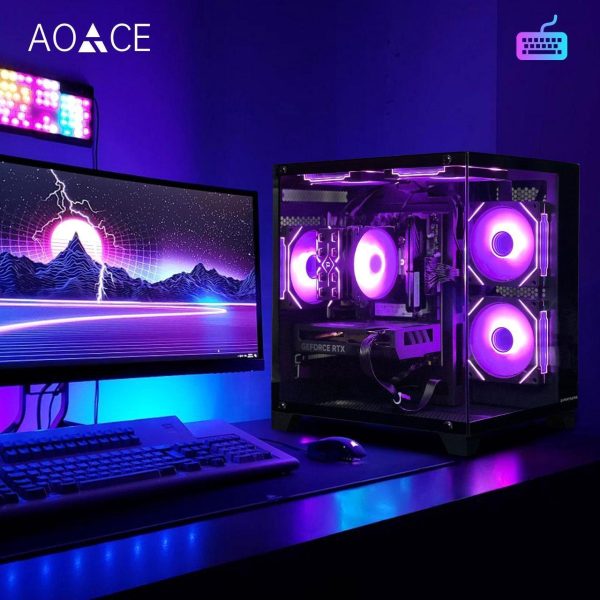 AOACE Gaming PC Desktop INTEL Core i5 12400F 2.5 GHz, NVIDIA RTX 4060 8G DLSS 3, 32GB DDR4 RAM 3200MHz,1TB NVMe PCIe4.0, Wi-Fi6E, Game Design Office console,Sea View Room,Windows 11 Home 64-bitv - Image 4