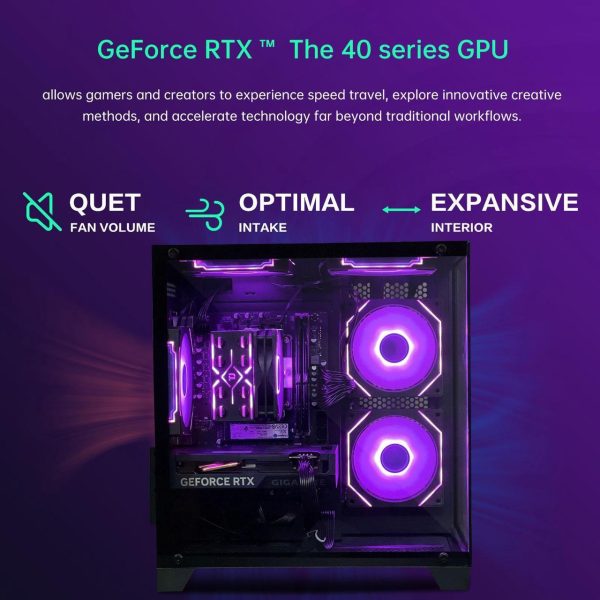 AOACE Gaming PC Desktop INTEL Core i5 12400F 2.5 GHz, NVIDIA RTX 4060 8G DLSS 3, 32GB DDR4 RAM 3200MHz,1TB NVMe PCIe4.0, Wi-Fi6E, Game Design Office console,Sea View Room,Windows 11 Home 64-bitv - Image 5