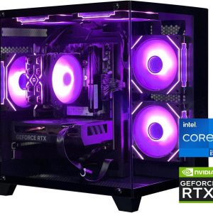 AOACE Gaming PC Desktop INTEL Core i5 12400F 2.5 GHz, NVIDIA RTX 4060 8G DLSS 3, 32GB DDR4 RAM 3200MHz,1TB NVMe PCIe4.0, Wi-Fi6E, Game Design Office console,Sea View Room,Windows 11 Home 64-bitv