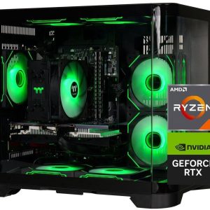 YEAH MAGIC Arcane S1 Gaming Desktop - AMD Ryzen 7 5700X 3D - RTX 4060 32GB (16GB*2) DDR4 3200MHz 1TB NVMe SSD ARGB Fans 650W PSU WIFI Perfect for Gaming - Business - Design Win 11 Home Gaming Pc