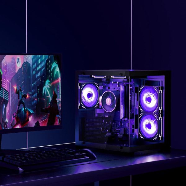 YAWYORE Gaming Desktop Computer PC,AMD Ryzen 5 5600GT,16GB RAM and 1TB M.2 NVMe PCle4.0,ARGB FAN,WiFi+BT5.0,Game Design Office console,Sea View Room,Prebuilt Gaming PC Tower - Image 7