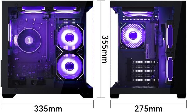 YAWYORE Gaming Desktop Computer PC,AMD Ryzen 5 5600GT,16GB RAM and 1TB M.2 NVMe PCle4.0,ARGB FAN,WiFi+BT5.0,Game Design Office console,Sea View Room,Prebuilt Gaming PC Tower - Image 5