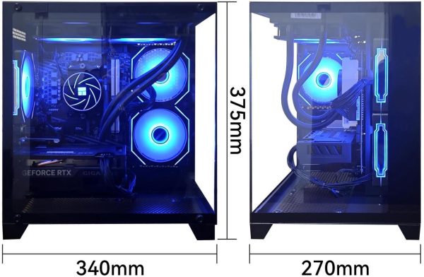 YAWYORE Gaming PC Desktop computer, Ryzen 7 5700X,RTX 4060 ,32GB DDR4 RAM and 1TB M.2 NVMe SSD ,WiFi6E+BT5.3, 240 Liquid Cooler , ARGB Fans ,Game Design Office,Sea View Room,Windows 11 Tower Prebuilt - Image 3