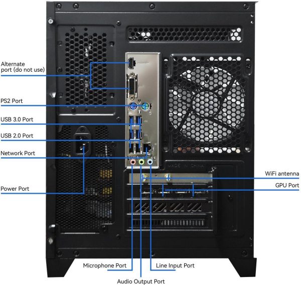 YAWYORE Gaming PC Desktop computer, Ryzen 7 5700X,RTX 4060 ,32GB DDR4 RAM and 1TB M.2 NVMe SSD ,WiFi6E+BT5.3, 240 Liquid Cooler , ARGB Fans ,Game Design Office,Sea View Room,Windows 11 Tower Prebuilt - Image 4