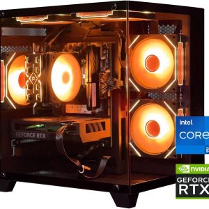 HZG Gaming Desktop Computer PC,Intel Core I5-13400F,GeForce RTX 4060, 32GB RAM and 1TB NVMe M.2 SSD, WiFi6E, ARGB Fan, Prebuilt Gaming PC Tower Intel Core i5-13400F