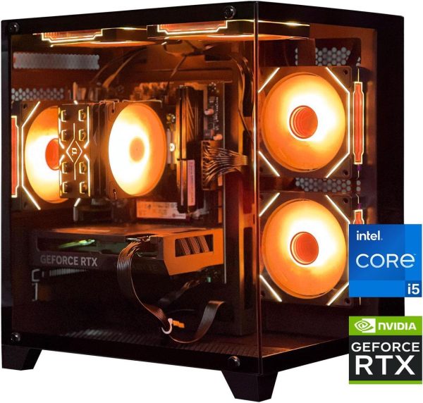 HZG Gaming Desktop Computer PC,Intel Core I5-13400F,GeForce RTX 4060, 32GB RAM and 1TB NVMe M.2 SSD, WiFi6E, ARGB Fan, Prebuilt Gaming PC Tower Intel Core i5-13400F