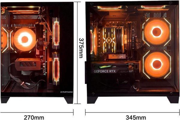 HZG Gaming Desktop Computer PC,Intel Core I5-13400F,GeForce RTX 4060, 32GB RAM and 1TB NVMe M.2 SSD, WiFi6E, ARGB Fan, Prebuilt Gaming PC Tower Intel Core i5-13400F - Image 5