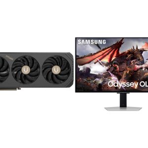 ZOTAC SOLID OC GeForce RTX 5090 32GB 512-Bit GDDR7 PCI Express 5.0 x16 DLSS 4.0 Video Card ZT-B50900J-10P Samsung 32" Odyssey G8 4K OLED UHD 240Hz 0.03ms Smart Gaming Monitor Glare Free, G-Sync compatible with Sleek Metal Design - LS32DG8