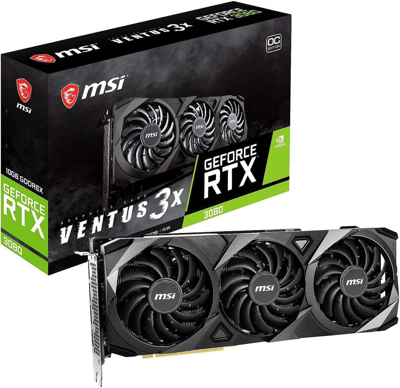 MSI Ventus GeForce RTX 3080 10GB GDDR6X PCI Express 4.0 Video Card RTX 3080 VENTUS 3X 10G OC